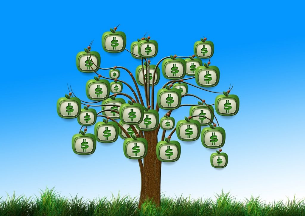 ilustração de árvore de dinheiro